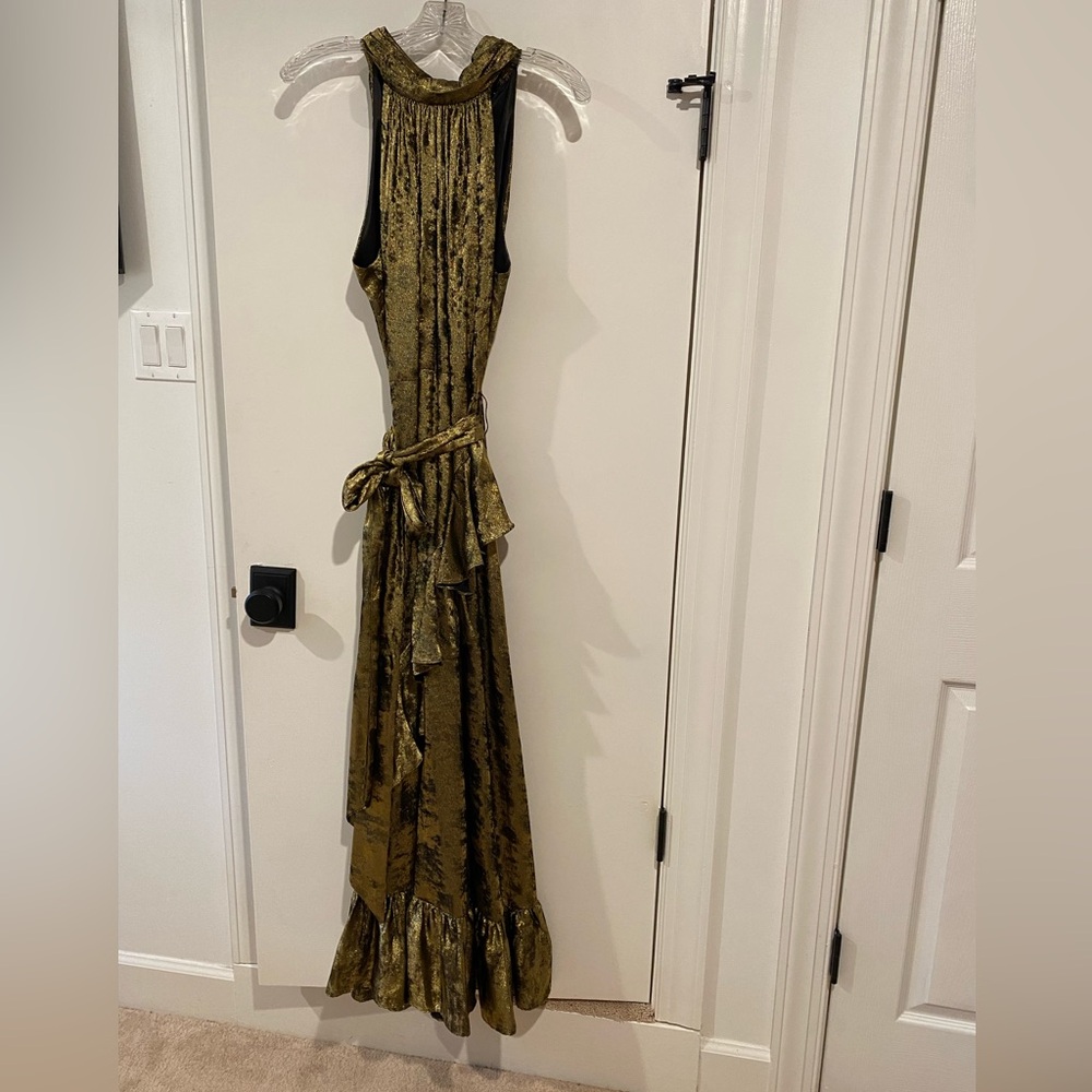 Gold Metallic Maxi Dress